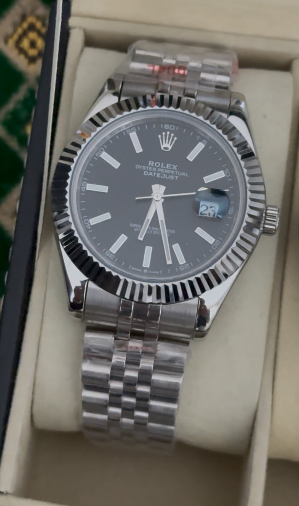 Date Just Black Dial