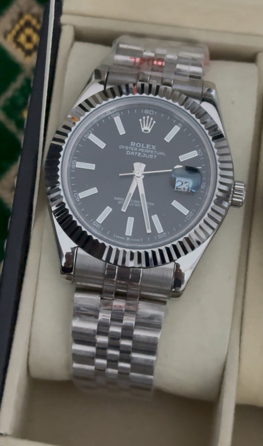 Date Just Black Dial